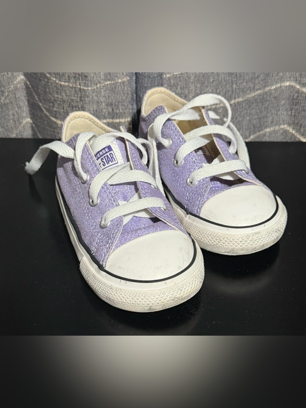 Converse Kids Low Top Sneakers in Lavender with White Accents